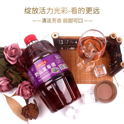 野山藍(lán)莓酒 國(guó)產(chǎn)微醺甜酒，女士低度佳飲